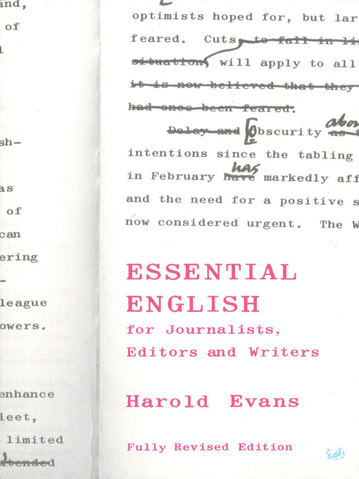 Title details for Essential English for Journalists, Editors and Writers by Crawford Gillan - Wait list